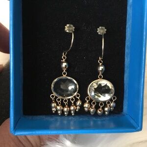 Estate Rarities Solid 10K Yellow Gold Gemstone Earrings